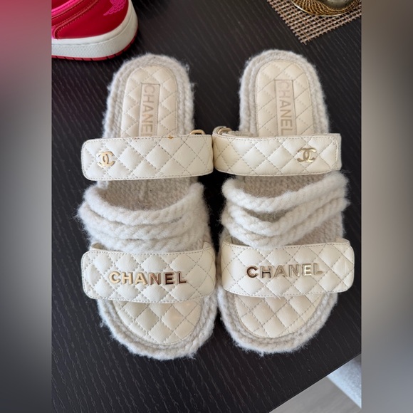 CHANEL Shoes - Chanel leather and rope sandals